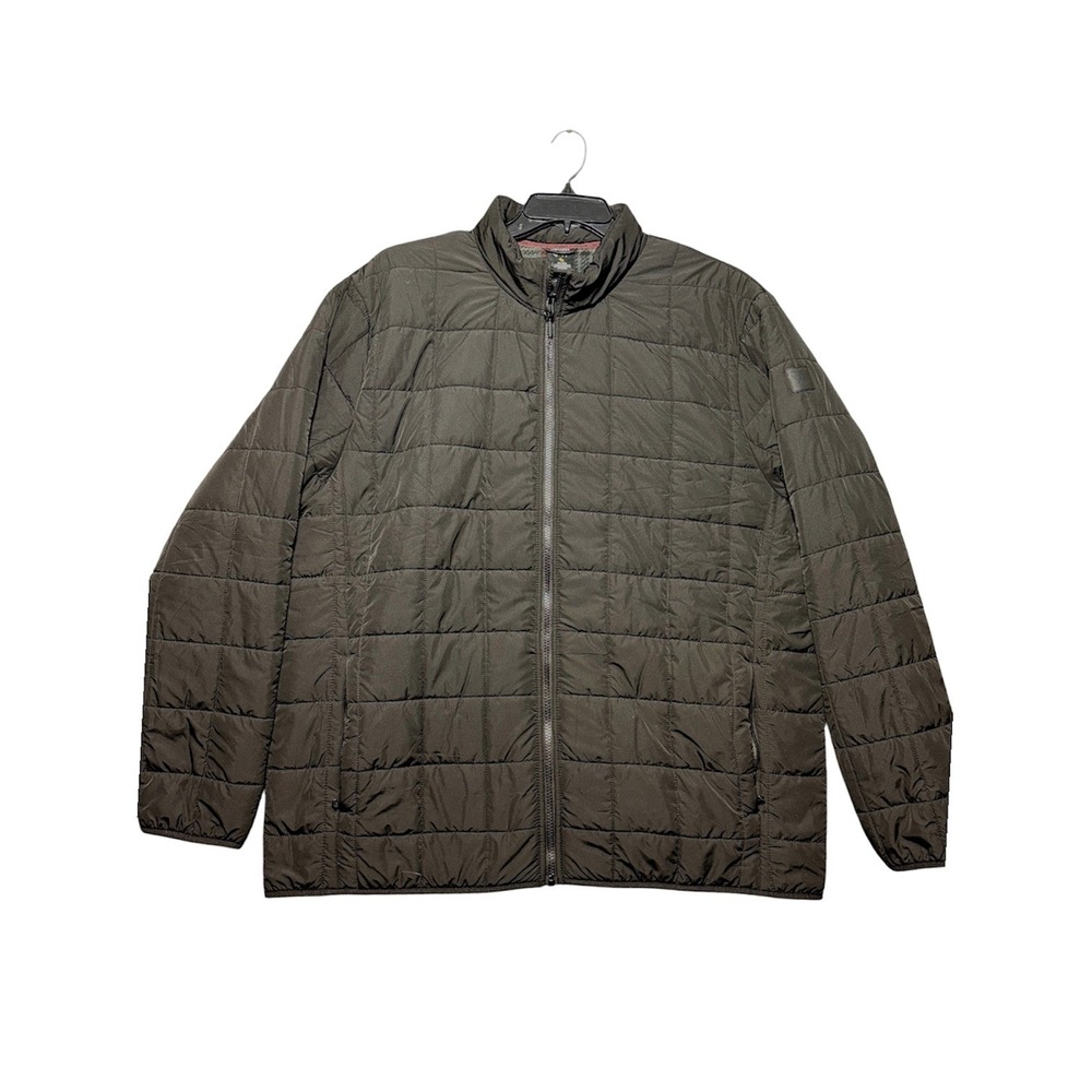 Voyager Puffer Jacket Mens XXL Black Plaid Lined Quilted Full Zip A0252014AF
